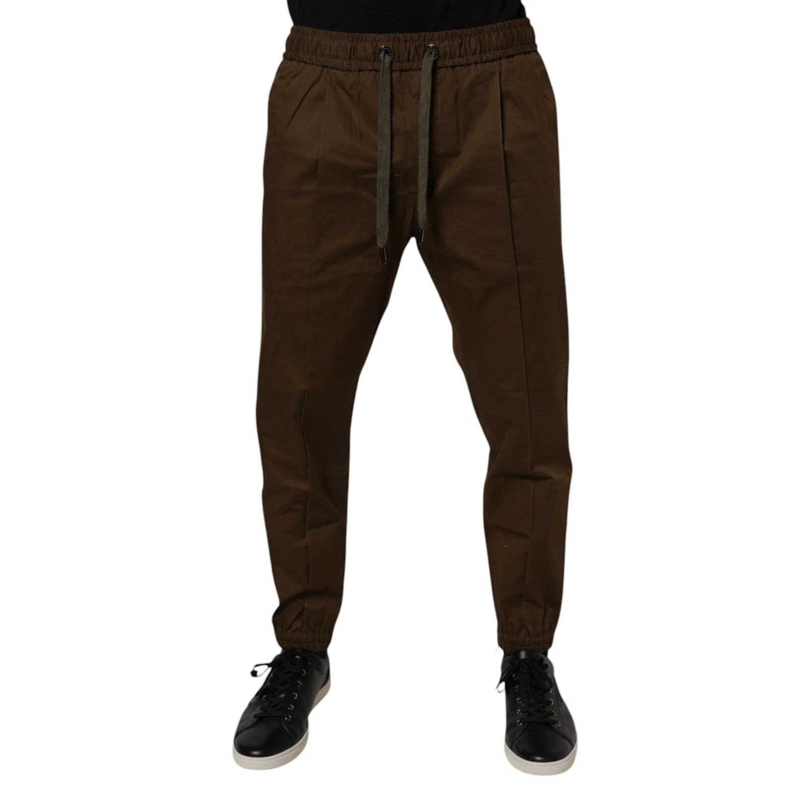 DOLCE & GABBANA Pants Brown Cotton Stretch Jogger Sweatpants IT50/W36/L 1200usd