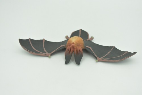 Townsend's Big-eared Bat Toy Model Hand Painted Realistic Rubber 7" CH283 BB178 - Picture 6 of 7