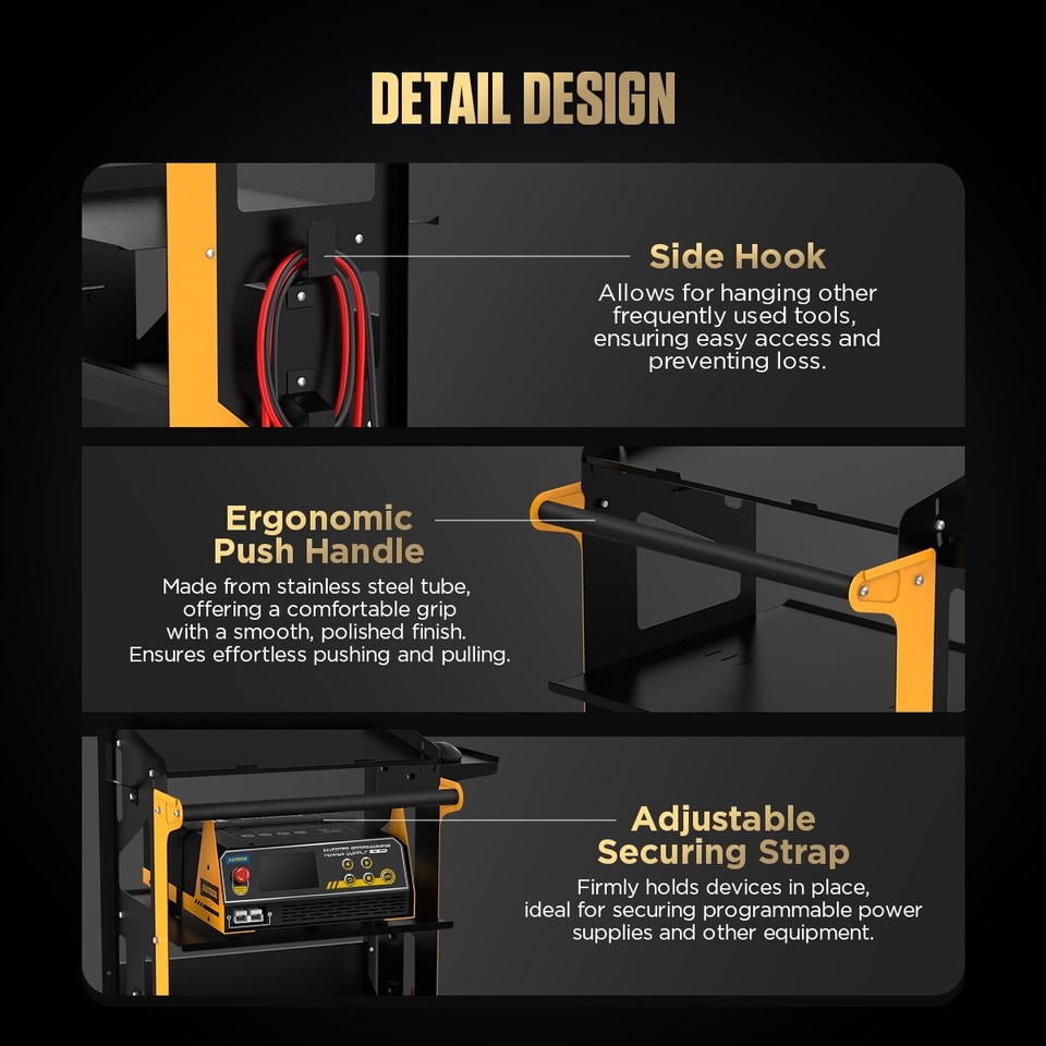 Rolling Tool Cart Workshop Mechanics Automotive Repair Diagnostic Tool ...