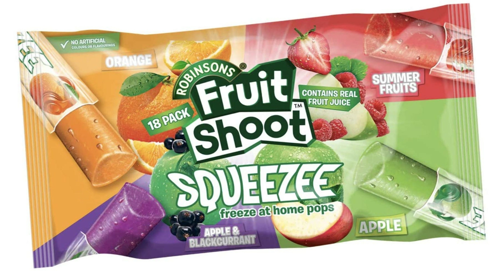 Fruit Shoot Squeeze Ice Pops Lollies 3 X (12 x45ml )Pack Freeze at
