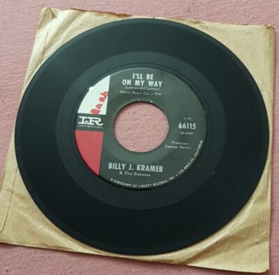 Billy J Kramer 45 I'll Be On My Way / Trains and Boats and Planes Imperial 66115