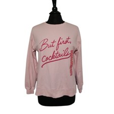 NWT Wildfox But First Cocktails Long Sleeve Sweatshirt Sz XS