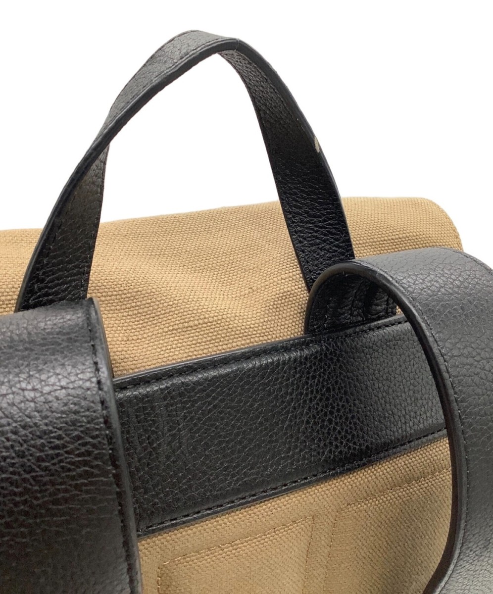 BURBERRY Backpack Bag LONDON Canvas Camel Check From Japan BURBERRY Backpack Bag LONDON Canvas Camel Check From Japan