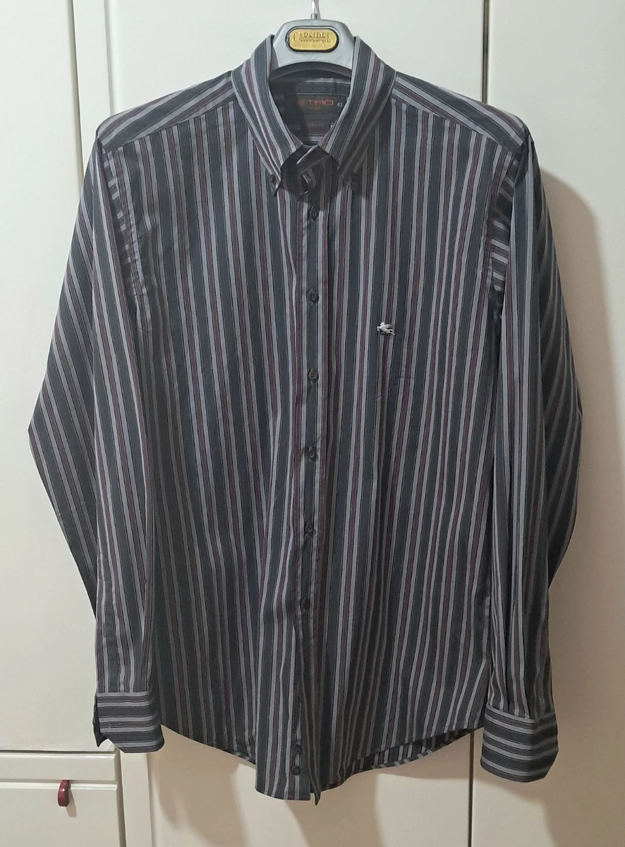 Polo Ralph Lauren Camicia Lino Righe Blu E Bianca Manica Lunga Regular Multi 107101383