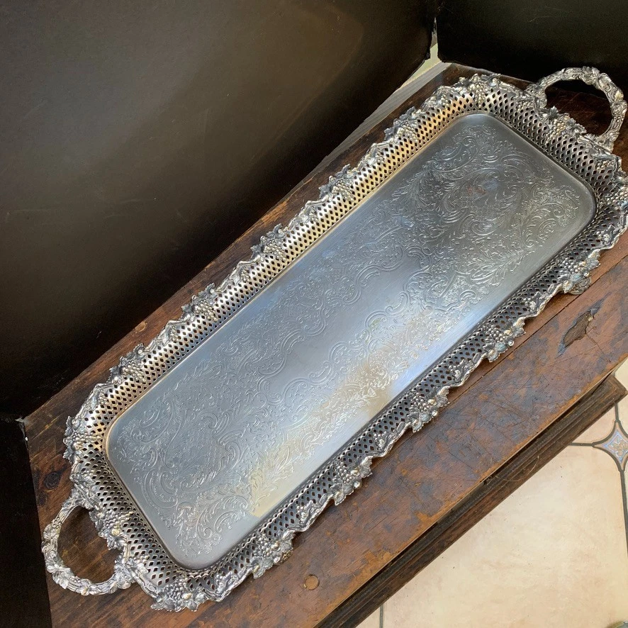 Barker Ellis Antique US Silver-Plated Platters & Trays for sale | eBay