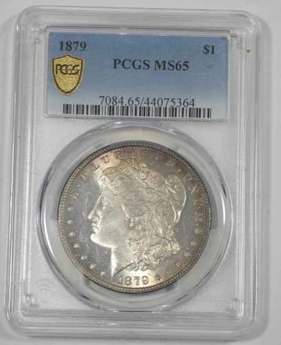 1879 Morgan Dollar CERTIFIED PCGS Secure Plus MS 65 Silver Dollar ~ Cool Toning