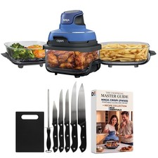 Ninja CRISPi 5-in-1 Portable Glass Air Fry Cooking System + 5 Pcs Knife Set
