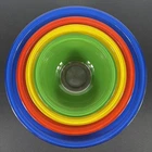 PYREX 322 323 325 326Mixing Bowl Set Red Green Blue Yellow Clear Bottom