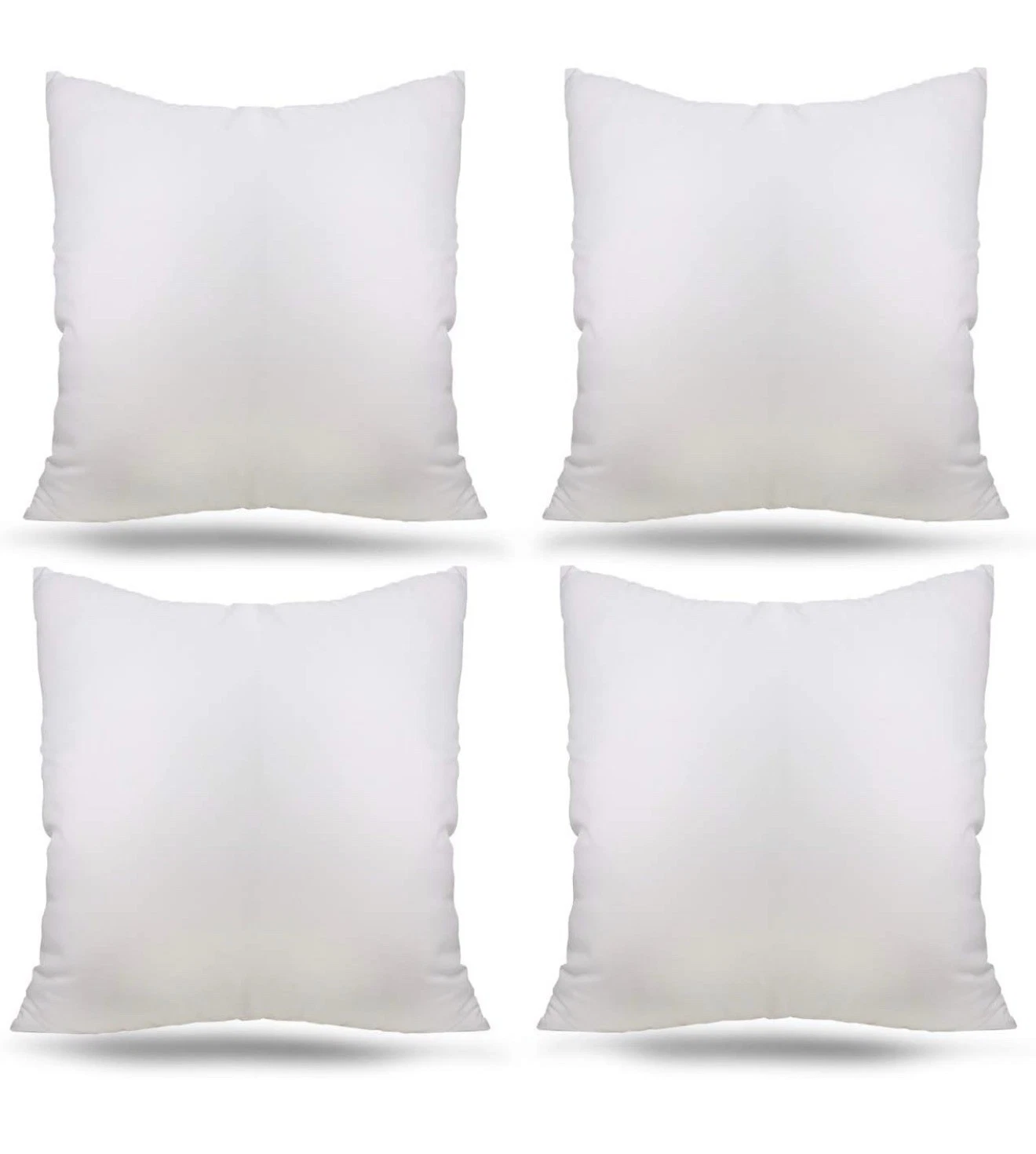 4Packs 18x18inch Throw Pillow Insert Hypoallergenic High Resilient Cotton White
Opens in a new windo