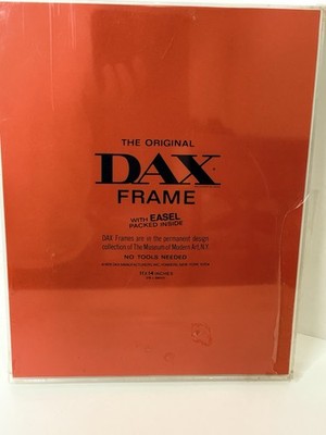 Vtg 70s Original Dax Acrylic Clear Shadow Box Frame 11'' x 14'' w/ Easel NOS USA
