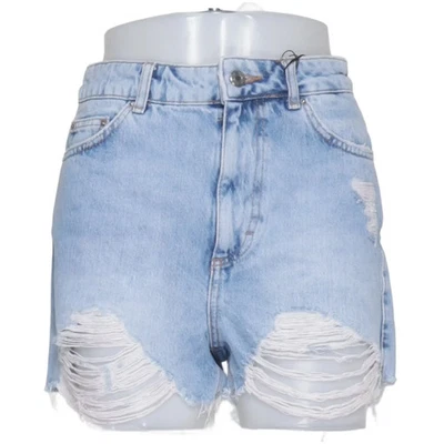 Topshop, Jeans Shorts, Größe: 38, model: mom, Blau, Baumwolle/Polyester #Ppy - Bild 1 von 4