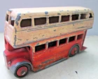 DINKY TOYS #29c vintage AEC DOUBLE DECKER BUS red + cream