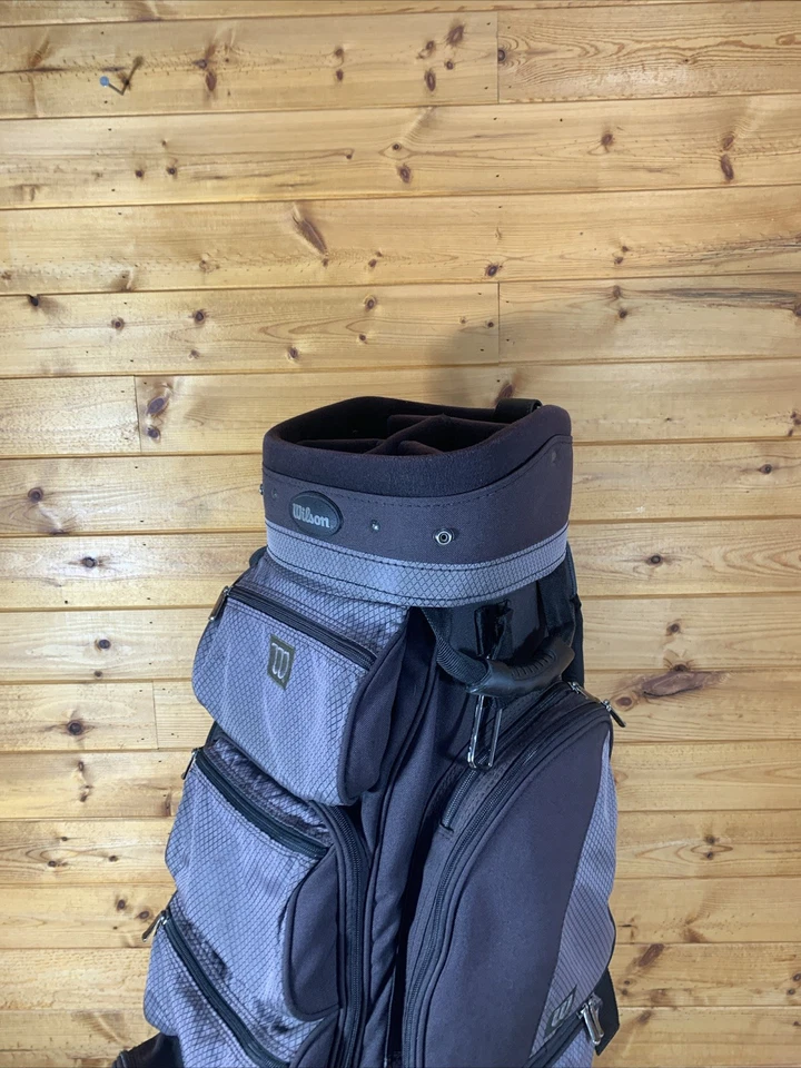 Bolsa de golf Wilson Cart negra con divisores de 5 vías y cubierta de lluvia Foto 2 de 4