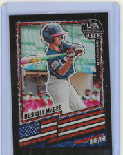 2026 Panini USA Stars & Stripes Prizm Russell McGee Black Laser Prizm #37/39