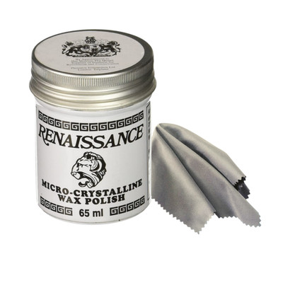 Renaissance Wax 65ml Microcrystalline Wax & Microfiber Towel Jewelry Cleaner Set