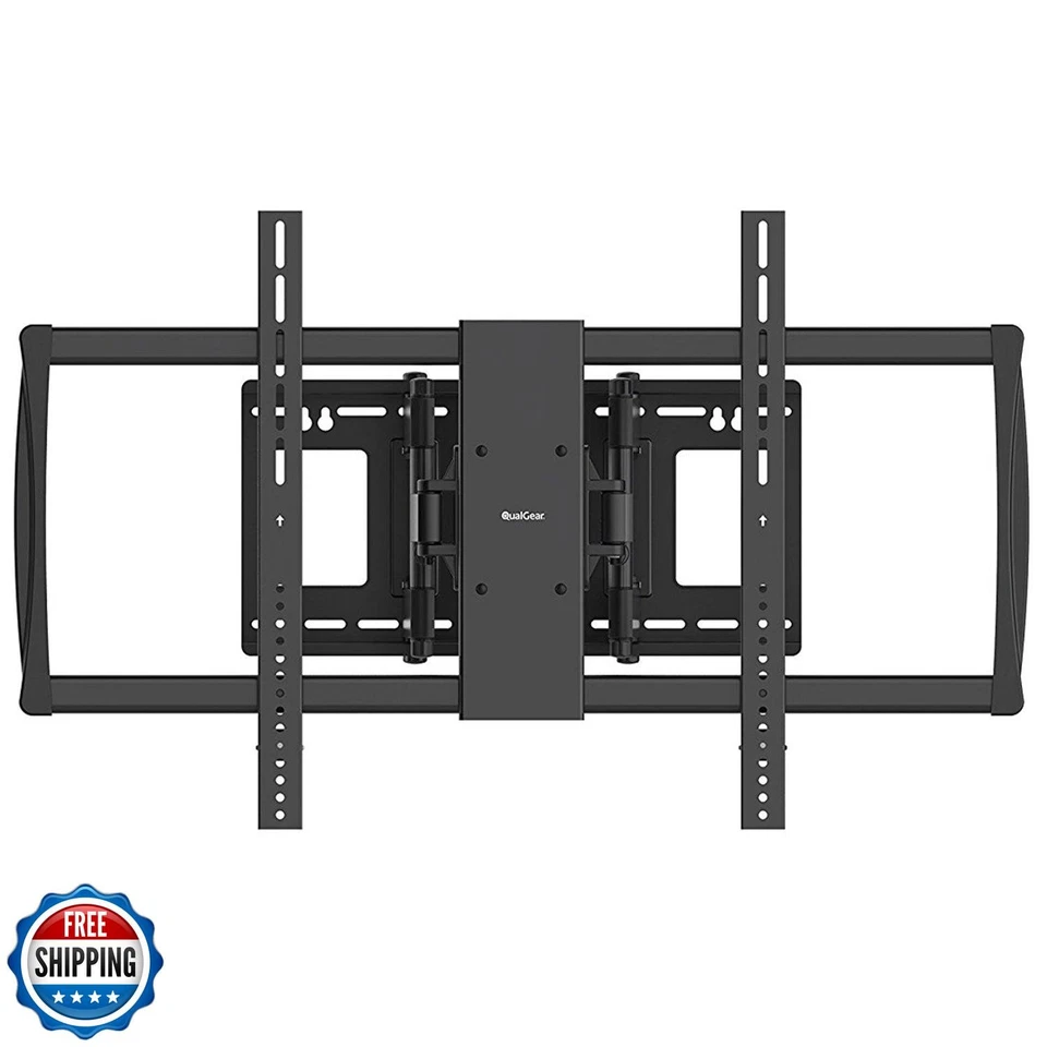 Soporte de pared para TV de movimiento completo de alta resistencia QualGear para panel plano de 60"-100" y Cur Foto 3 de 3
