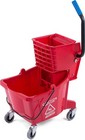 3690805 Commercial Mop Bucket With Side Press Wringer 26 Quart Capacity Red