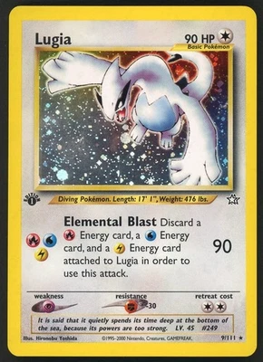 Pokemon TCG Neo Genesis 1st Edition 9/111 Lugia Holo RARE