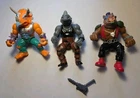 Vtg TMNT 5” Action Figure Lot 1988 Rocksteady Bebop & 1990 Triceraton Turtles