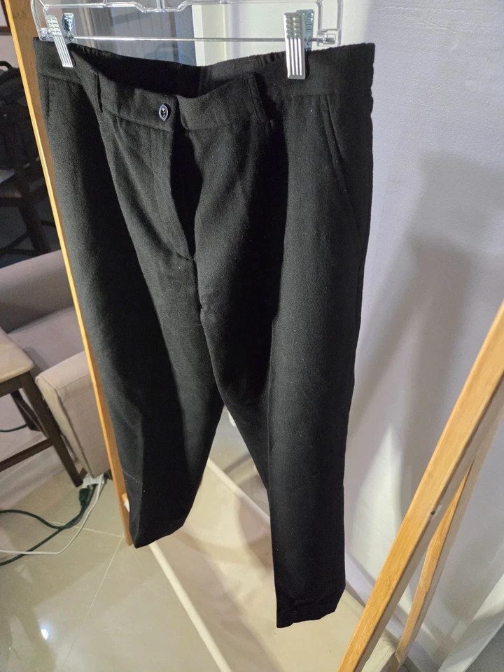 Pantalones de vestir para mujer Appleseed's Petite negros 100 % lana ropa de trabajo de oficina talla 16P Foto 4 de 4