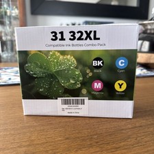 31 Ink 32XL Black Ink Bottle Set, Smart tank 5101 7602 6001 5000 ink refill C...