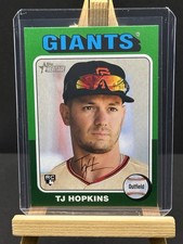 2024 Topps Heritage Green Border #628 TJ Hopkins San Francisco Giants RC