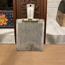 Vintage Miller Metal Flat Top Barber Comb w/ Bubble Level