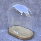 Vintage retro oval glass dome 30 x 26 x 14,5 cm cloche globe 11.81 x 10.24 x 5.7