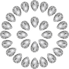 100Pcs 10 X 14 Mm Teardrop Rhinestones Acrylic Pointed Back Rhinestone Beads Gem