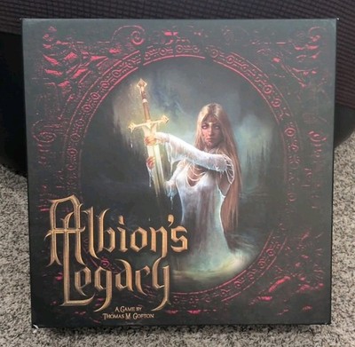 2014-Jasco Games: Albion's Legacy-open box-unpunched-Co-op.~Adventure Board Game