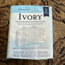 Ivory Soap Bar, Pack Of 3 Count, Individually Wrapped Bath Soap, Original Scent 
