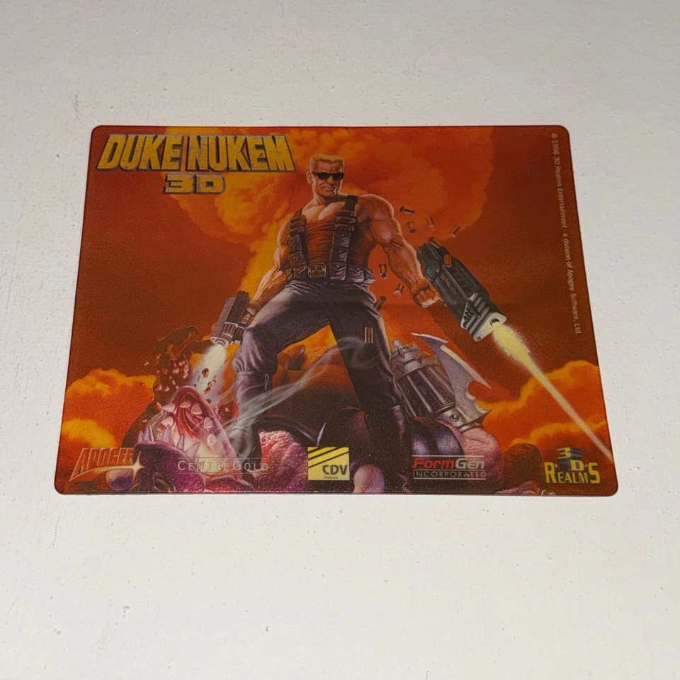 Duke Nukem 3D Mouse Pad 1996 Vintage Maus Promo Item apogee 3d realms shooter - Bild 4 von 4