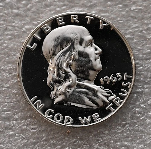1963-Franklin Proof Half Dollar-90% Silver-No Reserve