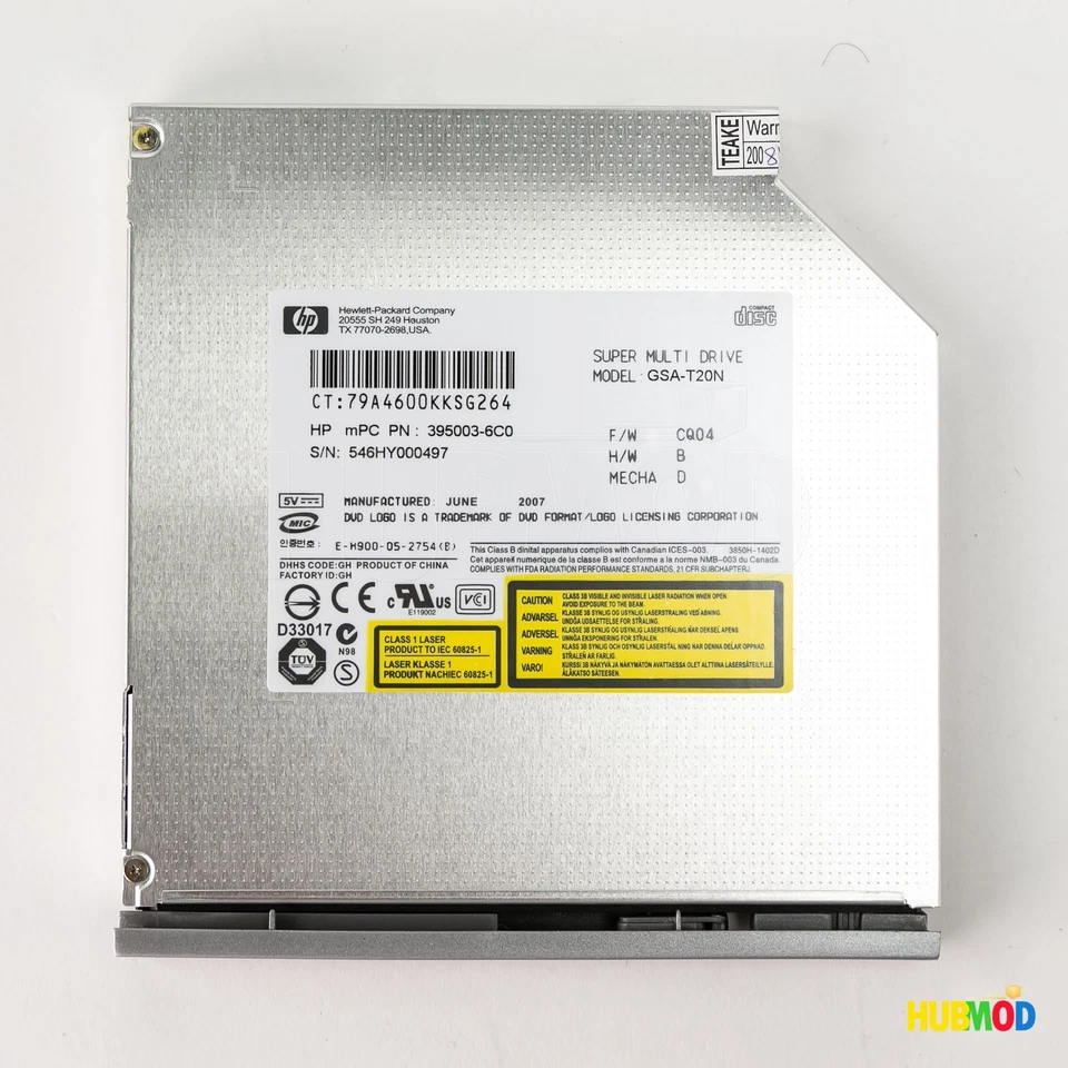 New HP Compaq Presario V4000 DVD±R/RW DVDRW Writer Burner IDE Optical Drive - Image 2 of 3