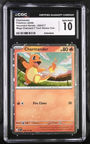 CGC 10 Charmander 020/217 Cosmos Holo Promo Ascended Heroes Pokémon Card