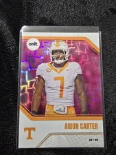 2025 Onit Arion Carter Pink Foil 29/99 Tennessee Volunteers Football