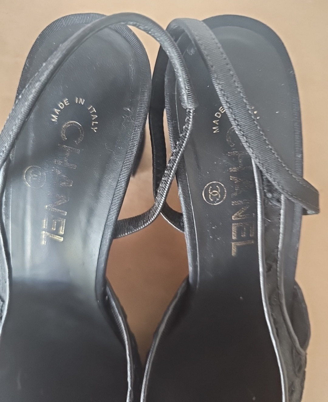 CHANEL Classic Slingback Interlocking CC Logo Blo… - image 10