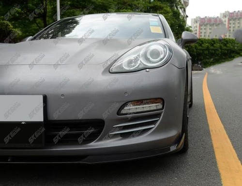For Porsche Panamera 2010-13 Real Carbon Fiber Front Bumper Lip Spoiler Splitter - Picture 10 of 17