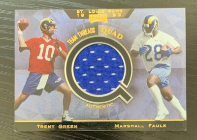 1999 Absolute SSD Team Threads Quad TQ#14 RAMS BRUCE HOLT GREEN Marshall FAULK