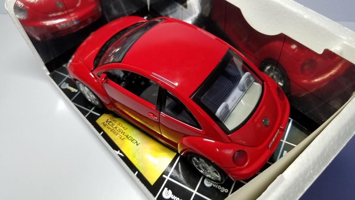 1/18 BBURAGO 1998 VOLKSWAGEN NEW BEETLE RED | eBay