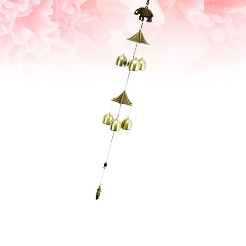 Elephant Shaped Chimes Bronze Wind Bells Home Decoration Hanging Pendant - Picture 11 of 12
