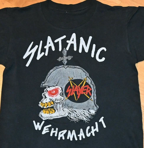 SLAYER rock metal concert tour tee t-shirt S Sm 1980s vintage concert t-shirt, vintage, size S, single stitch, B+ condition