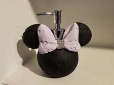 Disney Black Minnie Mouse Ears w/ Pink Bow Hearts Soap/ Lotion Dispenser
