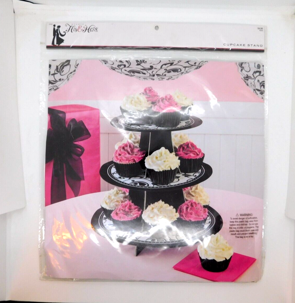 2009 Studio Cardboard Cupcake Stand His And Hers 3 Tiers Sealed-image