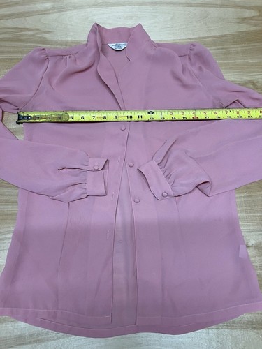 Vintage Bluse rosa leicht transparent Größe 8 - Bild 13 von 13