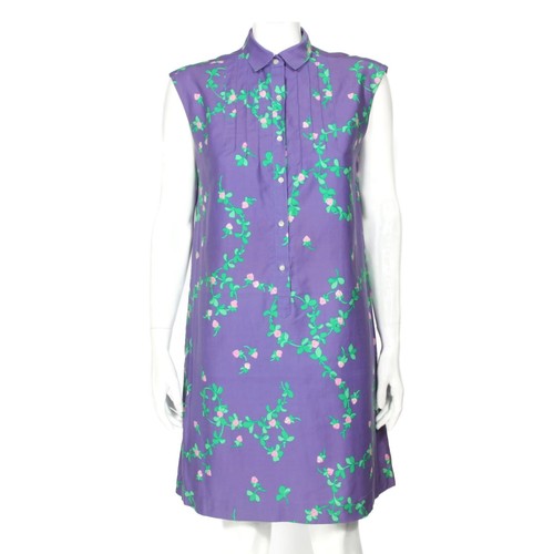 Vintage 1960s Malia Petites Dress Hippy Flower Purple Pink Floral Shift 10/M 615