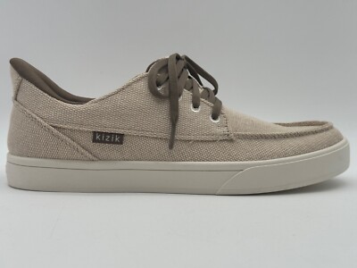 New KIZIK PORTO MENS SZ 11 Sneakers SHOES WOMAN SZ 12.5 IN BURLAP TAUPE UNISEX