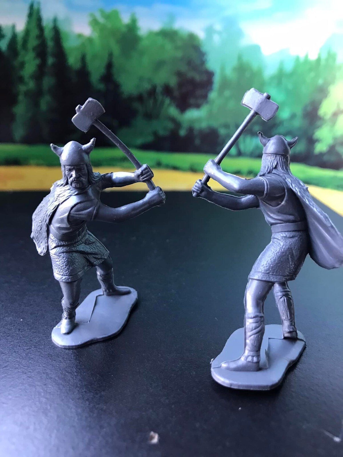 MARX TOYS RECAST 54 MM VIKINGS PLAYSET REISSUE18 FIGURESSILVER eBay