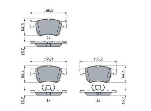 Original Bosch Bremsbelagsatz Scheibenbremse 0 986 424 885 FüR Ford-image