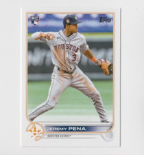 Jeremy Pena 2022 TOPPS UPDATE ROOKIE CARD #US253 ASTROS RC WORLD SERIES MVP